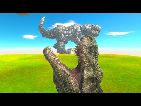 GIANT T-REX HEAD EATS WORKSHOP UNITS | ANIMAL REVOLT BATTLE SIMULATOR