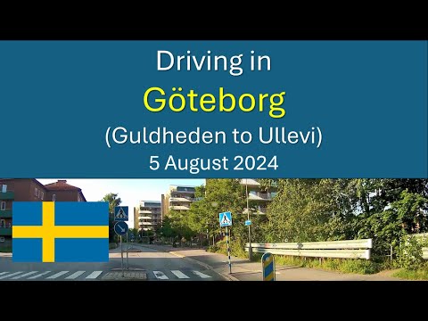 Driving in Göteborg (from Guldheden to Ullevi), Sweden (5 August 2024)