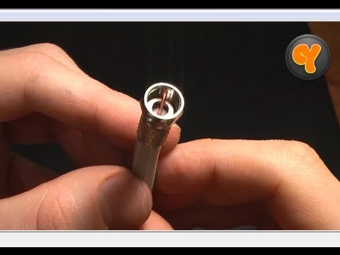 F-Stecker auf Koaxialkabel montieren (Sat-Anschluss) Satelliten Koax Kabel anschließen