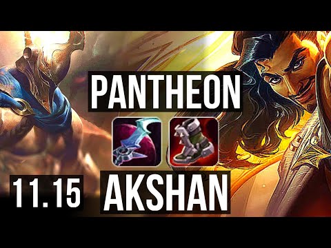 PANTHEON vs AKSHAN (MID) | 4/1/3 | KR Diamond | v11.15