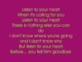 Listen To Your Heart - Cascada (with lyrics) 