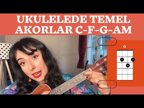 UKULELE AKORLARI (EN TEMEL VE KOLAY) C , F , G , AM AKORU UKULELEDE NASIL BASILIR? UKULELE DERSİ