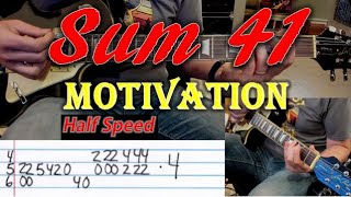 How To Play "Motivation" by Sum 41  - Guitar Lesson (with guitar tab!)