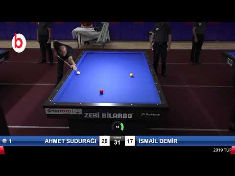 AHMET SUDURAĞI & İSMAİL DEMİR Bilardo Maçı - 2019 TÜRKİYE KUPASI 2.ETAP ERKEKLER-6.ÖN ELEME