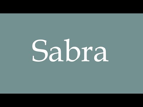 How to Pronounce ''Sabra'' Correctly in French