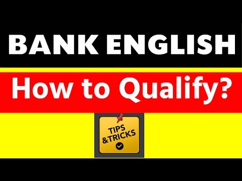 How to qualify BANK ENGLISH Exam | Tricks and Tips