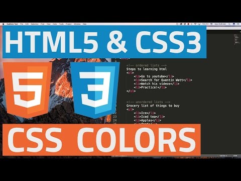 HTML5 and CSS3 beginner tutorial 15  - CSS colors