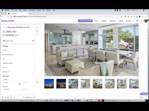 How to add animations to digital signage. Free Digital Sign from Display.Stream.