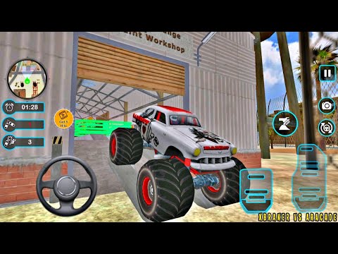 Car Wash Garage Service Workshop - 4x4 Monster Truck Modern Auto Wash - Android Gameplay