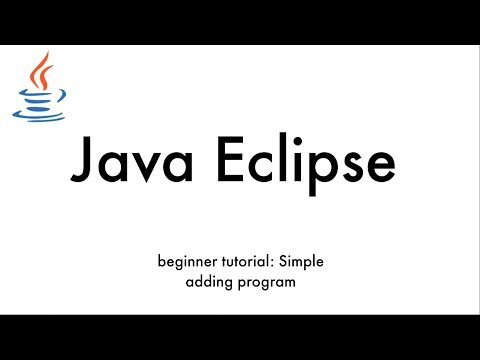Java Eclipse Simple Adding Program Tutorial