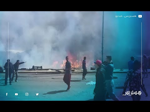 حريق ضخم يلتهم سوق ولد مينة بالحي الحسني في الدارالبيضاء
