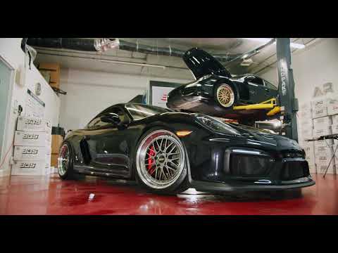 Porsche 981 GT4 on Custom BBS LM's