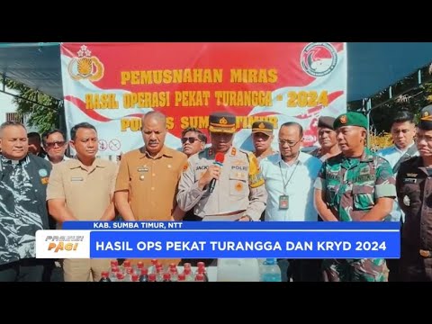 PEMUSNAHAN MIRAS HASIL OPS PEKAT TURANGGA POLRES SUMBA TIMUR
