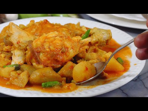 Mtsolole /Mtsolola au poulet/ bananes vertes au poulet en sauce/potage de bananes vertes au poulet