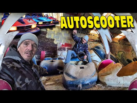 Complete bumper car set found in pieces in the middle of nowhere in Belgium