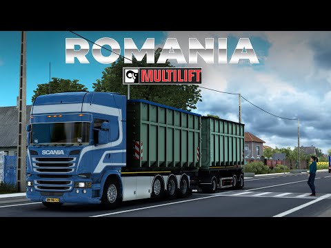 Scania R490 Multilift/Hooklift in Romania(1:5 Scale Map) - ETS2 1.47