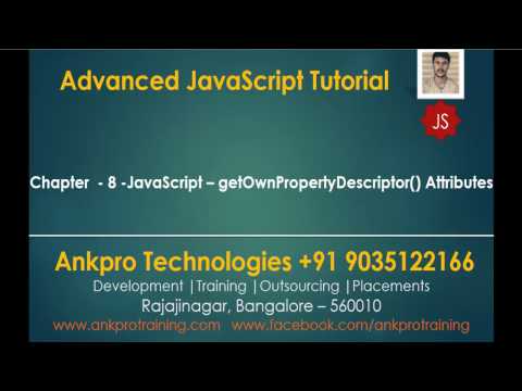Advanced JavaScript Chapter 8 JavaScript getOwnPropertyDescriptor Attributes
