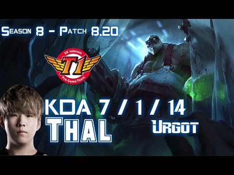 SKT T1 Thal URGOT vs SWAIN Top - Patch 8.20 KR Ranked