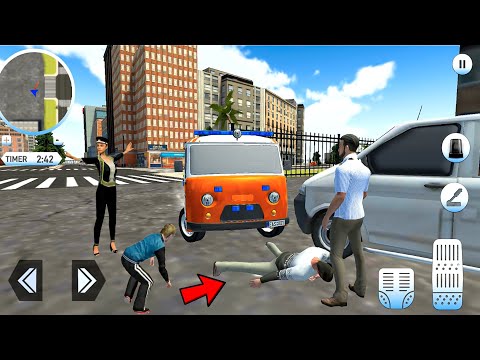 Roof Jumping Mini Van Ambulance #13 Rooftop Stunts - Fun Rescue Sim! Android gameplay