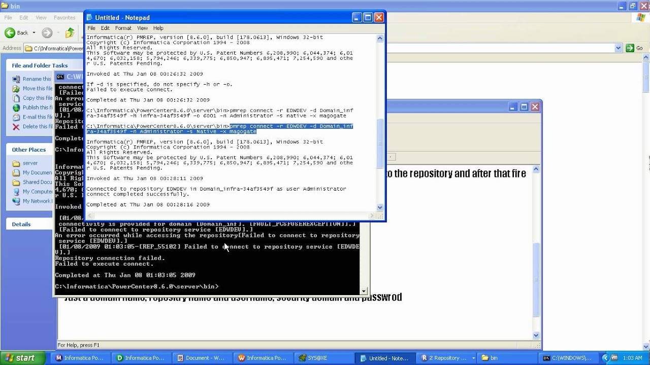 Informatica : Executing Informatica Query From Command Prompt.avi