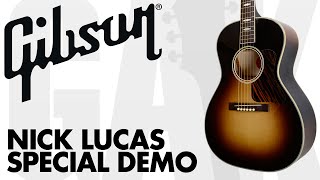 Video thumbnail for Gibson - Limited Edition Nick Lucas Special Demo at GAK by GAK