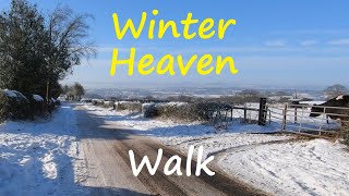 Virtual Snow Walk In English Countryside - Walking Trails For 30 Minute Treadmill Workout