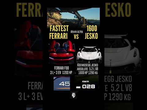 1200 HP Ferrari f80 vs 1600 HP Koenigsegg jesko absolute