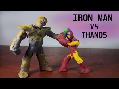 Iron man vs Thanos | stop motion