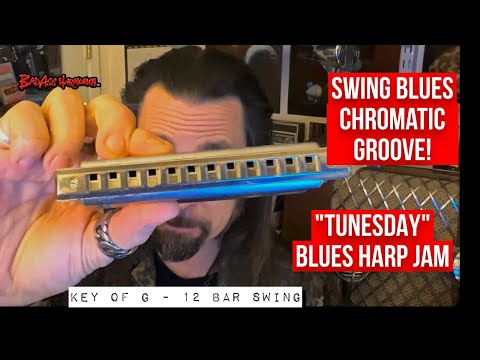 How To Not Suck with some Swingin’ Chromatic! 🎵🎵  Blues Harmonica Jam  - Harp Licks  - Tunesday 87