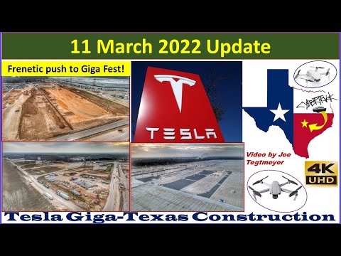 Tesla Gigafactory Texas 11 March 2022 Cyber Truck & Model Y Factory Construction Update (07:30 AM)