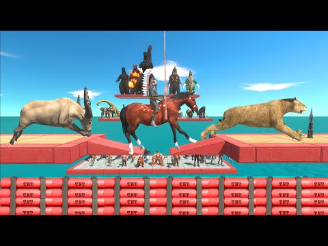 Jump units over deadly dynamite - Animal Revolt Battle Simulator