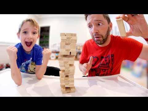Father & Son PLAY JENGA! / Don't Let It Fall!