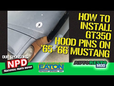 How to install Hood Pins 1965 1966 Shelby Mustang GT350 Episode 397 Autorestomod
