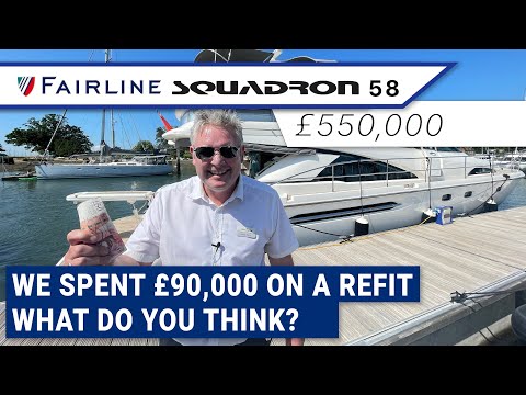 2007 Fairline Squadron 58. We spent £90,000 on a refit- What do you think?