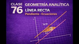 🧮 Clase 76 – Geometría Analítica (Línea Recta, Pendiente y Ecuaciones) | Matemáticas Desde Cero