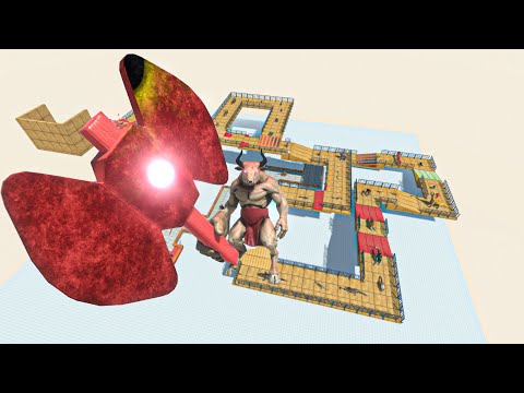 ⚡GOD MINOTAUR DEATH RUN⚡GIANT AXE⚡EVERY FACTION IN⚡- Animal Revolt Battle Simulator