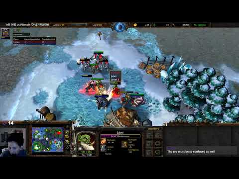 Infi (NE) vs Hitman (Orc) - WarCraft 3 - WC2492