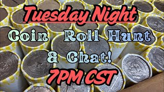 🔴 11/18/25 Tuesday Night Coin Roll Hunt & Chat! Can we find SILVER in this box of Half Dollars?