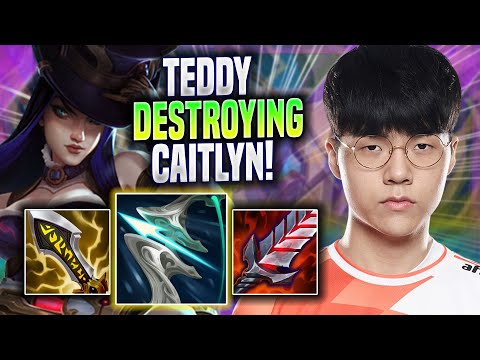 TEDDY DESTROYING WITH CAITLYN! - KDF Teddy Plays Caitlyn ADC vs Aphelios!