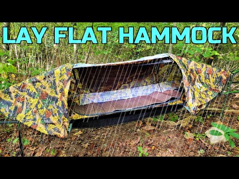 High Winds & Rain  First FLAT LAY Hammock Overnighter | Night Cat Outdoors Hammock