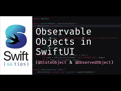 Observable Objects in SwiftUI
