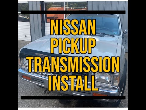 Installing the Transmission in a 1997 Nissan pickup
