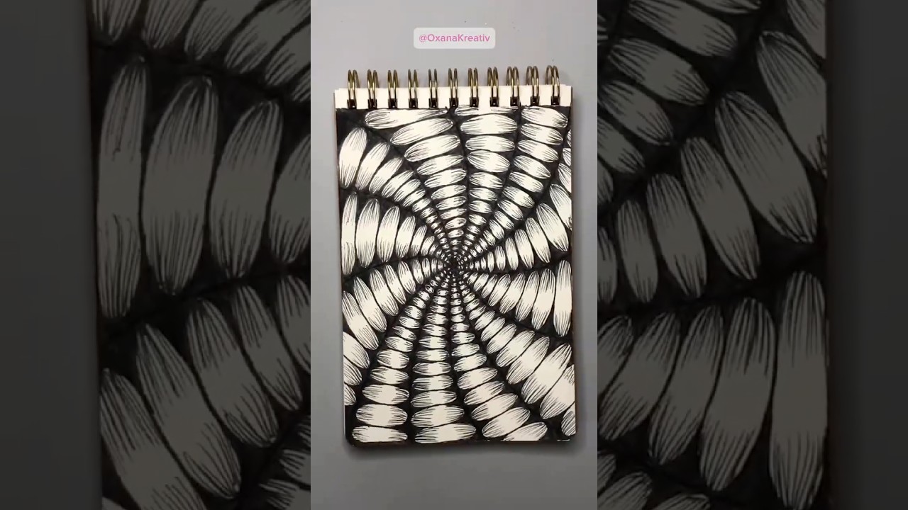 Illusion Doodle Tutorial Zentangle Art #art #drawing #inspiration #zentangle #doodle #shorts