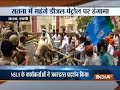 Satna: NSUI workers protest over petrol price hike, police fire water cannons to control protest