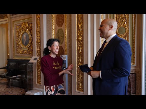 Senator Booker Speaks with his 2024 State of the Union Guest Roshni Kamta