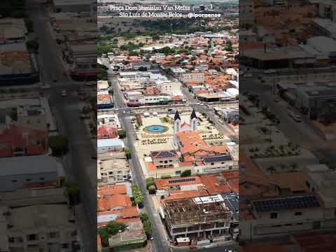SÃO LUIZ DE MONTES BELOS GOIÁS, PROJETO VISÃO AÉREA - PRAÇA DOM STANISLAU VAN MELIS.