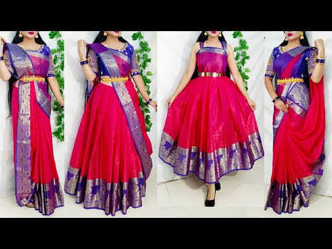Saree wearing different styles/Infinity Drape/Saree Lehnga/Saree dress/Bengali Drape