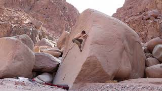 Video thumbnail of Candle Slab, 7a. Dahab