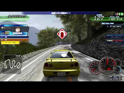 INITIAL D ARCADE STAGE ZERO 2.11 (SEGA NU2) - GAMEPLAY NANAMAGARI TIME ATTACK