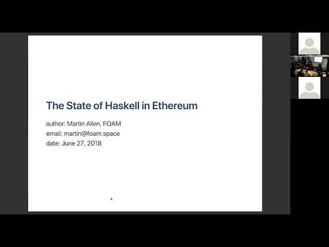 The State of Haskell in Ethereum